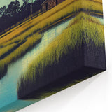 Rustic Cabin by Marshland - Scenic Swamp and Marsh Canvas Prints