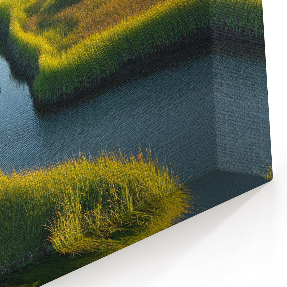 Winding River Through Marshland - Scenic Swamp and Marsh Canvas Prints