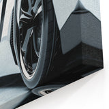 Sleek Sports Car Wall Art - Black and White Supercar Canvas Decor