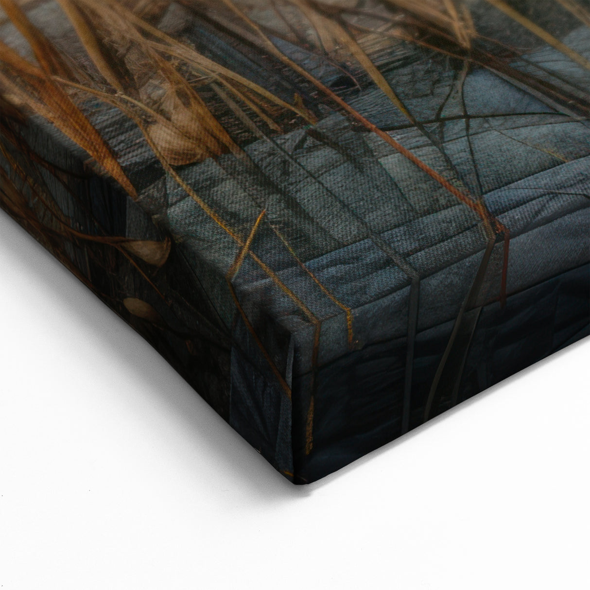 Textured Heron in Marsh Scene - Scenic Marsh and Swamp Canvas Prints