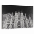 Striking Gothic Cathedral Wall Art – Black & White European Architecture
