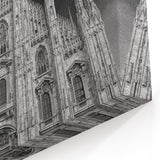 Striking Gothic Cathedral Wall Art – Black & White European Architecture