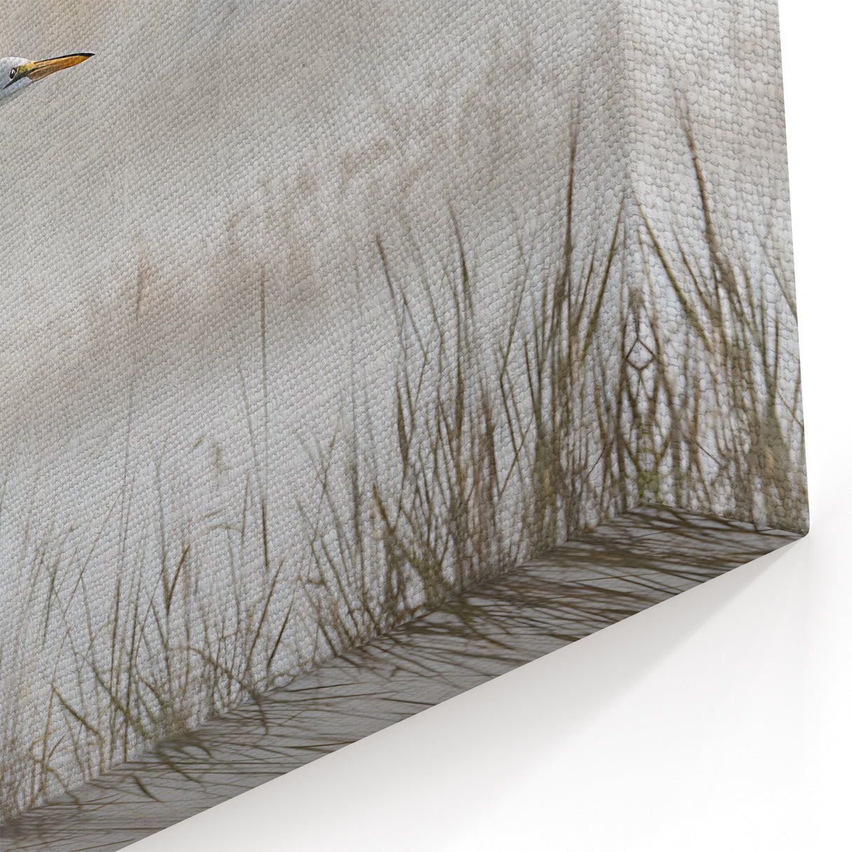 Graceful Heron in Flight - Scenic Marsh and Swamp Canvas Prints