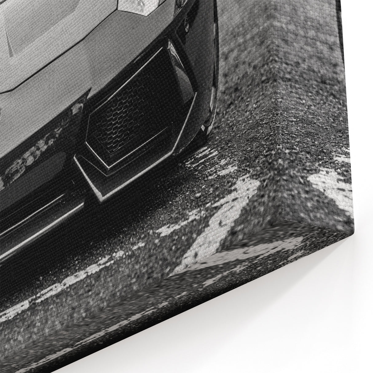 Luxury Sports Car Wall Art - Black Supercar Canvas for Modern Spaces