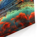 Vibrant Sunset Over Marshland - Scenic Marsh and Swamp Canvas Prints