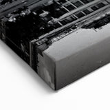 Reflected Cathedral Wall Art – Black & White European Architecture Print