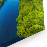 Lush River and Forest Aerial View - Scenic Marsh and Swamp Canvas Prints