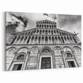 Ornate Cathedral Facade Art – Black & White European Architecture Print