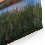 Sunset Marshland Wall Art - Serene Wetland Landscape with Water