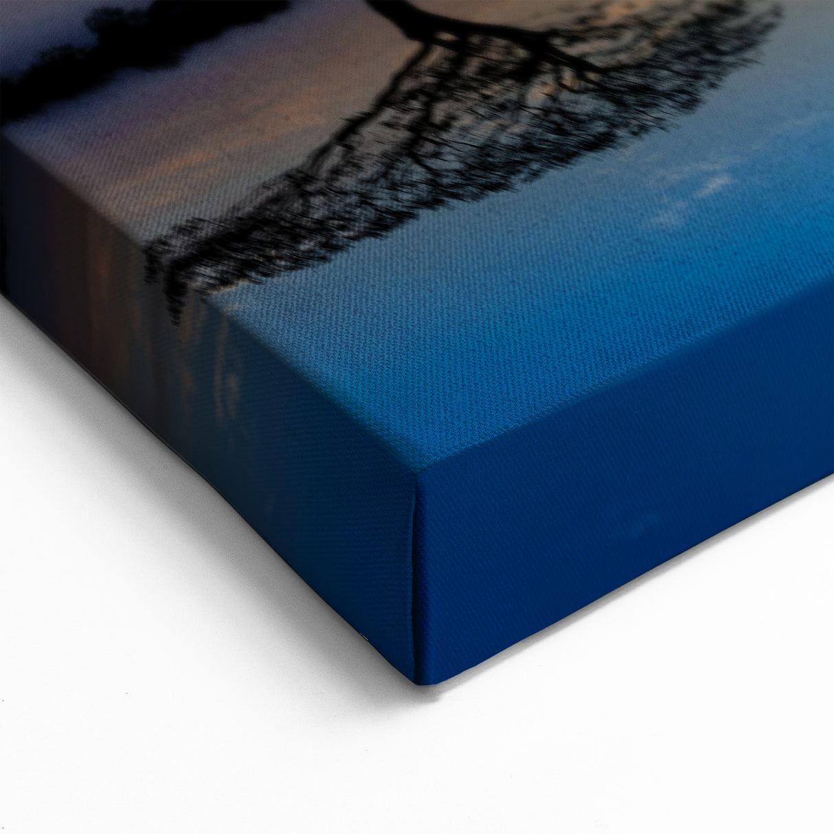 Sunset Reflection Wall Art - Silhouetted Trees Over Serene Waters