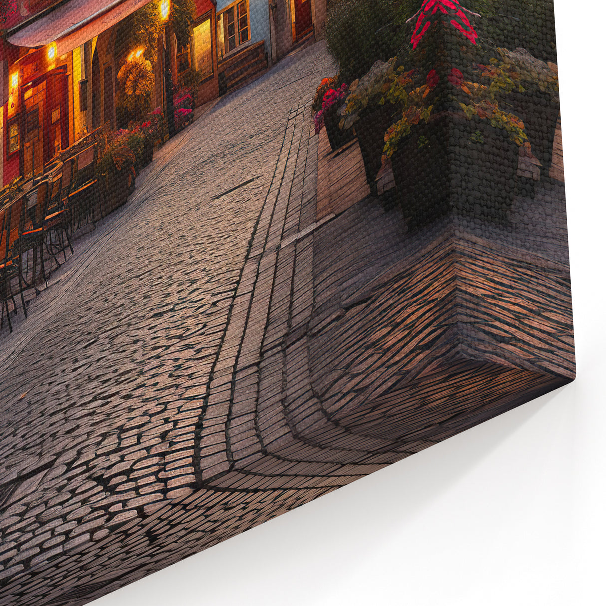 Cozy Evening Street Scene - Urban Street Photography Art Print