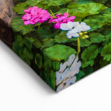 Vibrant Floral Street Scene - Colorful Urban Landscape Art Print