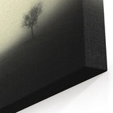 Lonely Tree in Fog Art - Serene Misty Morning Landscape Wall Decor