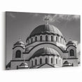 Majestic Cathedral Dome Art – Black & White European Architecture Print