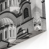 Majestic Cathedral Dome Art – Black & White European Architecture Print