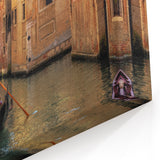 Venice Gondola in Canal Art | Italian Gondola Print | Romantic Wall Decor
