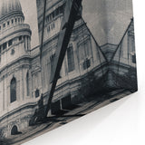 Modern Reflection Cathedral Art – Black & White Urban Architecture Print