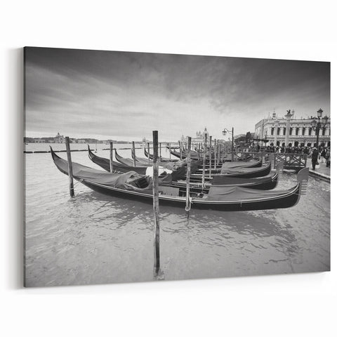 Venice Gondola Line Art | Black & White Gondola Print | Elegant Wall Decor