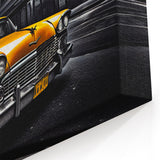 Classic Yellow Taxi at Night - Urban New York City Taxi Wall Art Print
