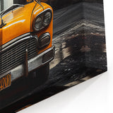 Vintage Taxi in NYC Alley - Atmospheric New York City Taxi Wall Art Print