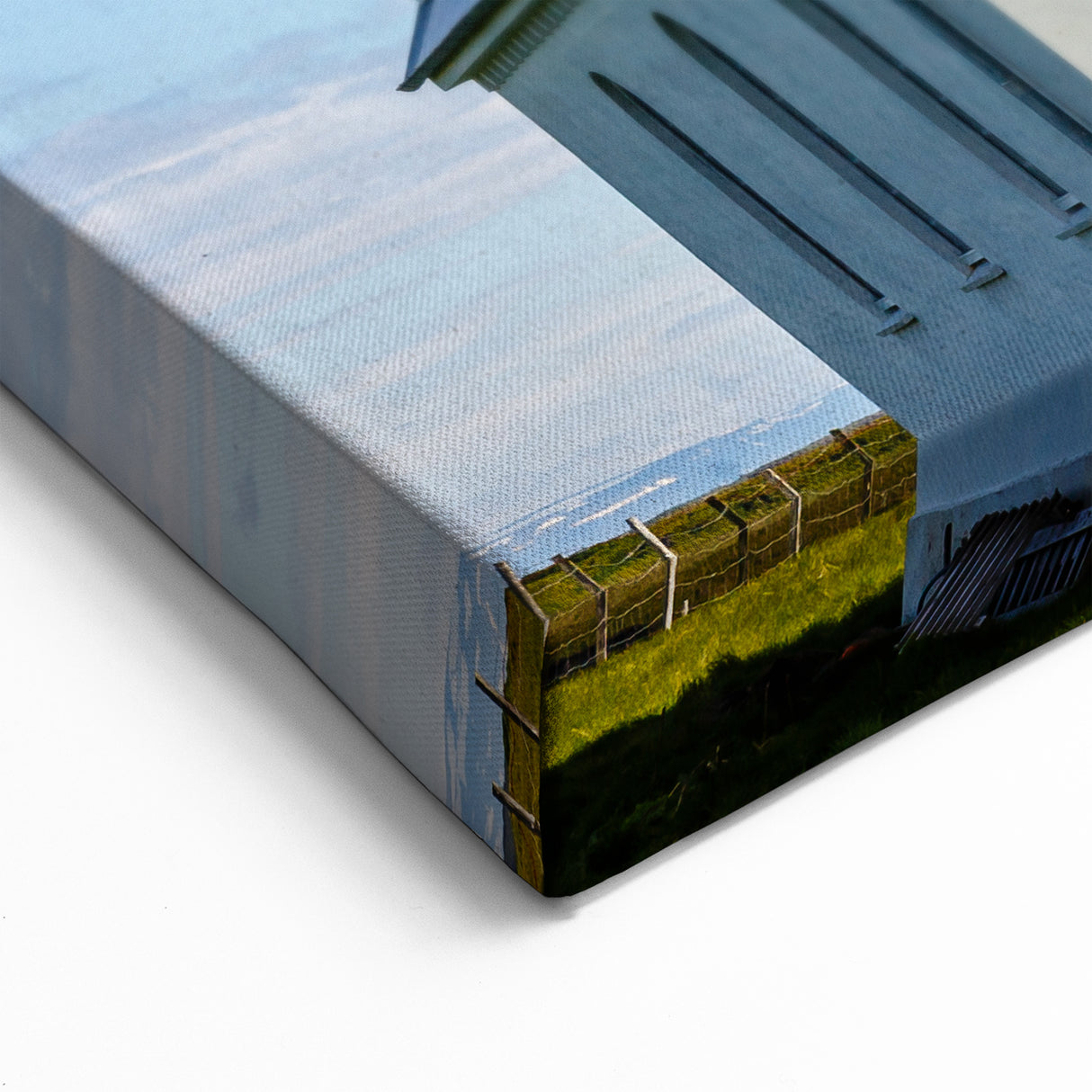 Church Canvas Prints | Peaceful White Church in Scenic Landscape