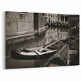 Venice Black & White Gondola Art | Italian Gondola Print | Elegant Decor