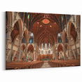 Church Wall Art | Majestic Gothic Church Interior Canvas Print