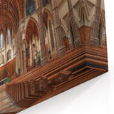 Church Wall Art | Majestic Gothic Church Interior Canvas Print