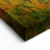 Vintage Road Trip Car in Sunflower Field - Nostalgic Travel Wall Art Print