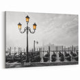 Venice Black & White Gondola Art | Italian Gondola Print | Elegant Decor