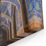 Church Wall Art | Intricate Blue Mosaic Ceiling Church Canvas Print