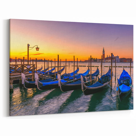Venice Sunset Gondola Art | Italian Gondola Print | Serene Wall Decor
