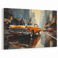Vibrant New York City Taxi Art - Modern Urban Taxi Wall Art Print