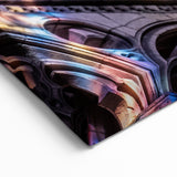 Church Wall Art | Vibrant Stained Glass Window Church Canvas Print