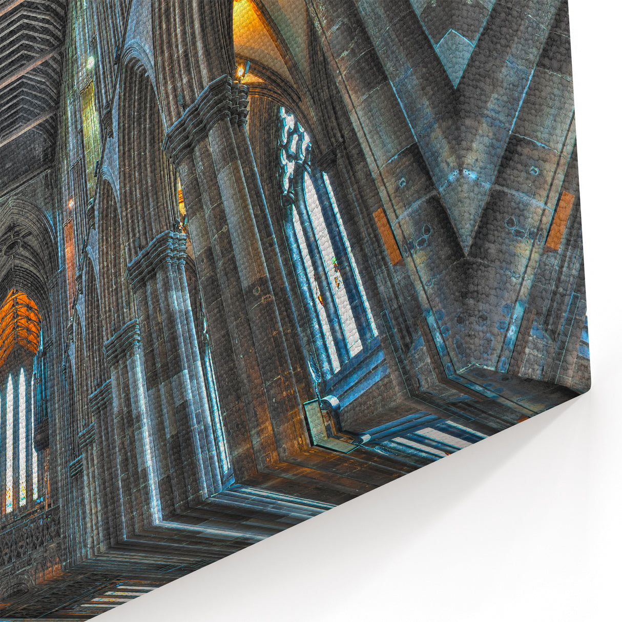 Church Wall Art | Grand Gothic Cathedral Interior Canvas Print