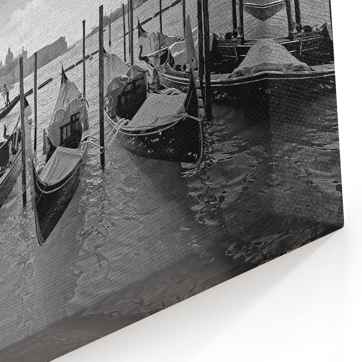 Venice Gondola Wall Art – Scenic Italian Waterways Black & White Print