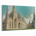 Gothic Cathedral Exterior - Majestic Church Art for Religious Decor