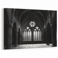 Gothic Church Interior - Monochrome Spiritual Wall Art for Home Decor