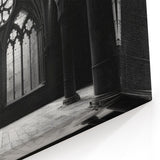 Gothic Church Interior - Monochrome Spiritual Wall Art for Home Decor