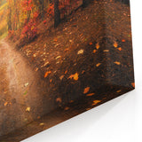 Autumn Forest Path Photography - Scenic Fall Road Wall Art Decor