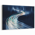 Abstract Night Road Photography - Dynamic Light Trails Wall Art Decor