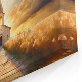 Sunlit Church Path - Inspirational Christian Wall Art for Home Decor