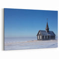 Winter Church Scene - Peaceful Christian Wall Art for Home Decor