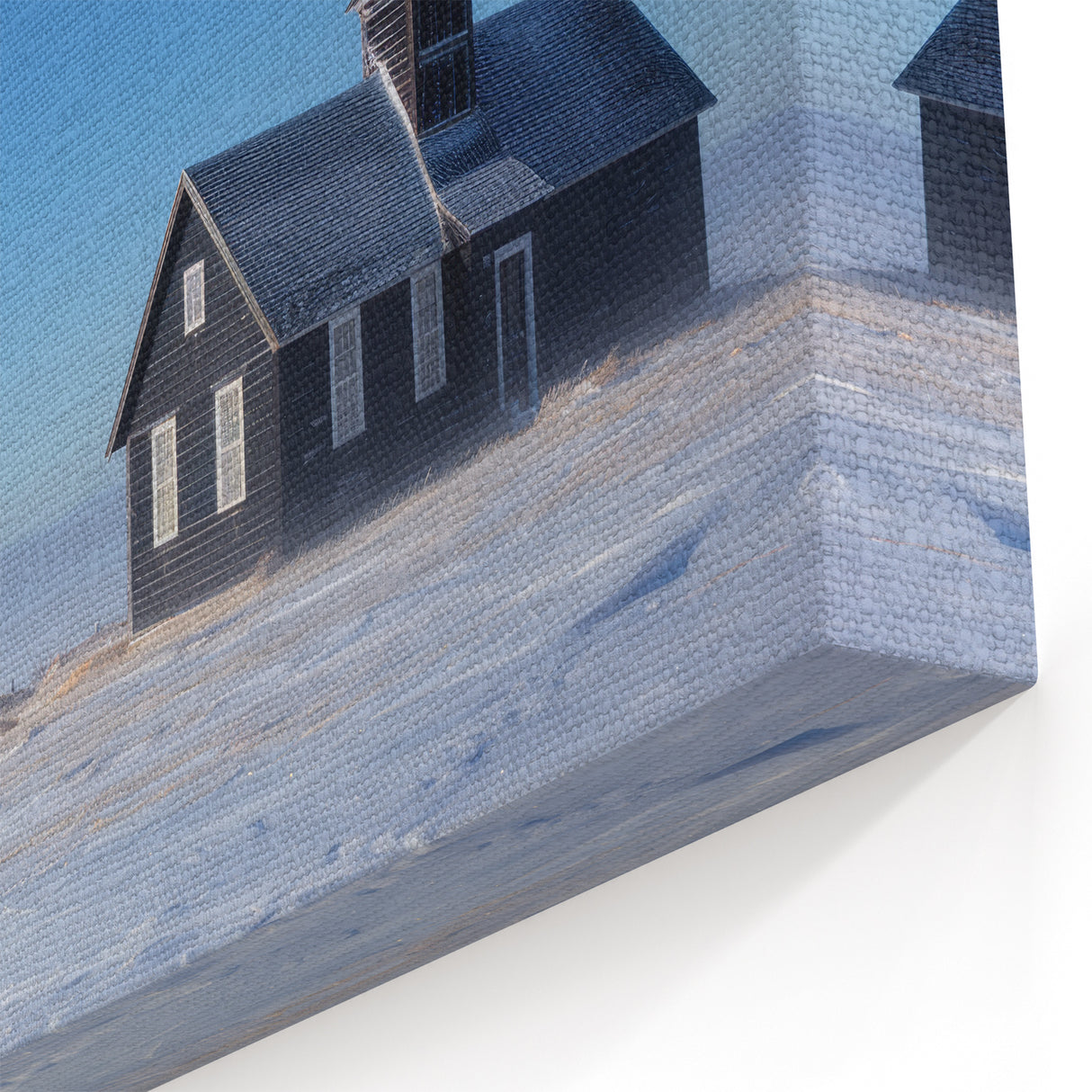 Winter Church Scene - Peaceful Christian Wall Art for Home Decor