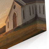 Sunset Church Landscape - Inspirational Christian Wall Art for Home