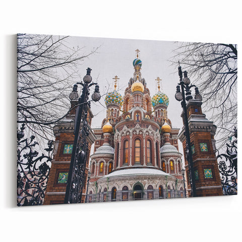 Russian Orthodox Cathedral - Vibrant Spiritual Wall Art for Home Decor