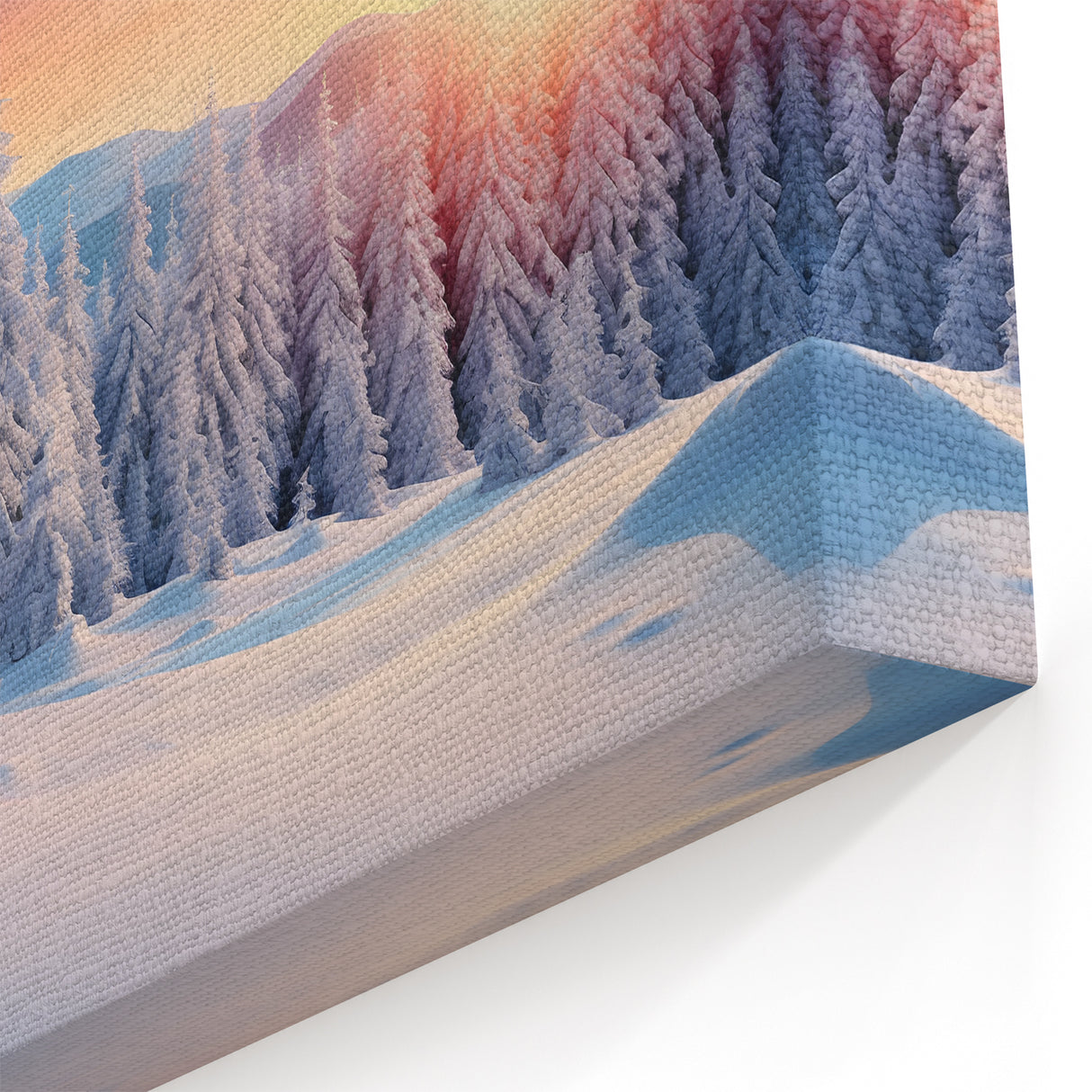 Winter Wonderland Sunrise - Serene Snowy Tree Wall Art in Landscape Prints