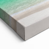 Tropical Beach Landscape Wall Art - Seaside Decor with Wooden Boats