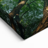 Upward Forest View - Serene Green Tree Canopy Wall Art in Nature Prints