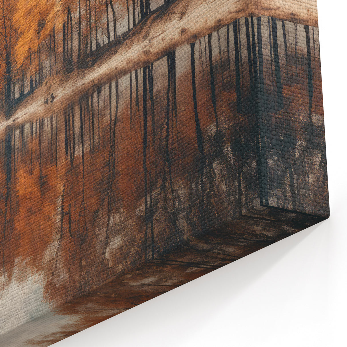Autumn Trees by Misty Lake Art - Serene Fall Landscape Wall Decor